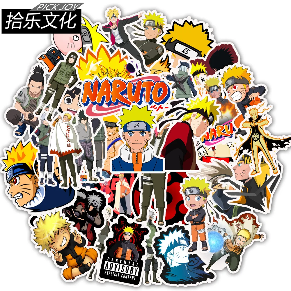 50 шт. Япония мультфильм аниме стикеры Naruto блокнот наклейка на чемодан автомобильный Декор водонепроницаемый Пастер для детей студенческий подарок на день рождения