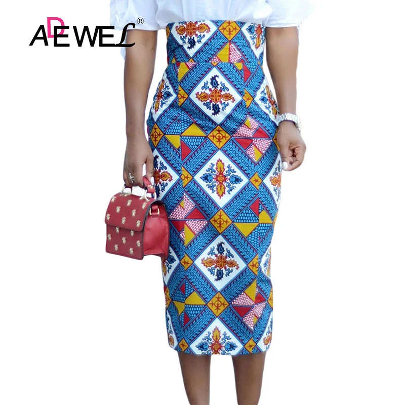 african print pencil skirt plus size