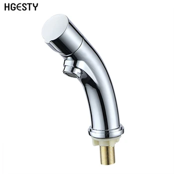 

Zinc Alloy Bathroom Basin Faucet Deck Mounted Quickly Open Type Sink Cold Water Faucet Single Handle Corrosion Resistance Tap