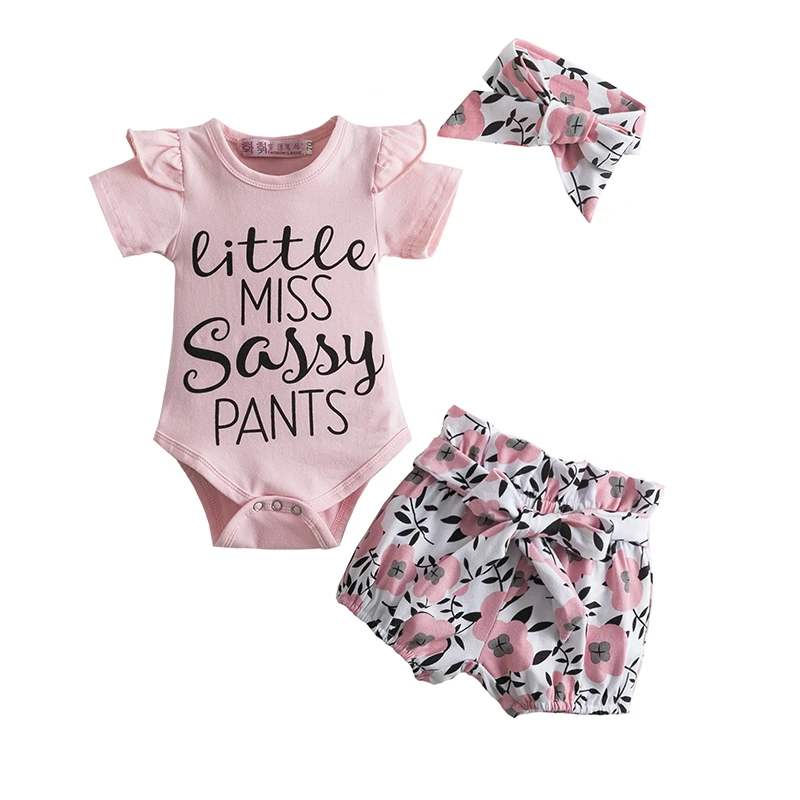 baby clothing set long sleeve	 Summer Princess Baby Girl Clothes Sweet Newborn Clothing Pink Tops and Shorts Outfits 2PCS For Kids 3M -24 Months Baby Clothing baby floral clothing set