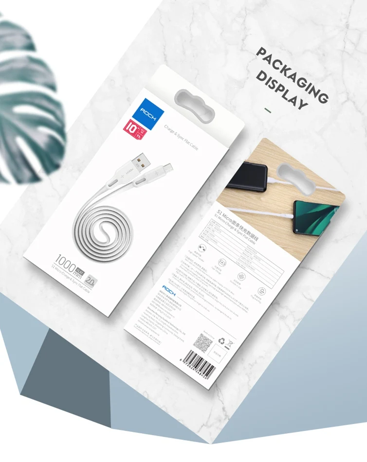 ROCK Micro USB кабель 2A Быстрая зарядка USB кабель для передачи данных для samsung Xiaomi LG планшет Android мобильный телефон USB зарядка Шнур Microusb