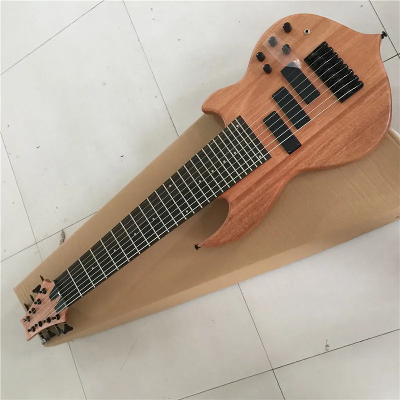 Free Shipping New Arrival Custom Bass 8 Strings Natural Color Electric bass Guitar | Спорт и развлечения