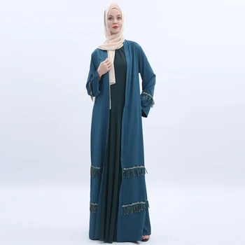 

Sequin Open Abaya Kimono Cardigan Dubai Hijab Muslim Dress Kaftan Abayas For Women Caftan Turkish Dresses Islamic Clothing Robe