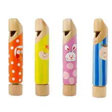 Нажимной свисток флейта деревянная развивающая музыкальная игрушка Дети свисток из дерева милый инструмент подарок музыкальная игрушка случайный