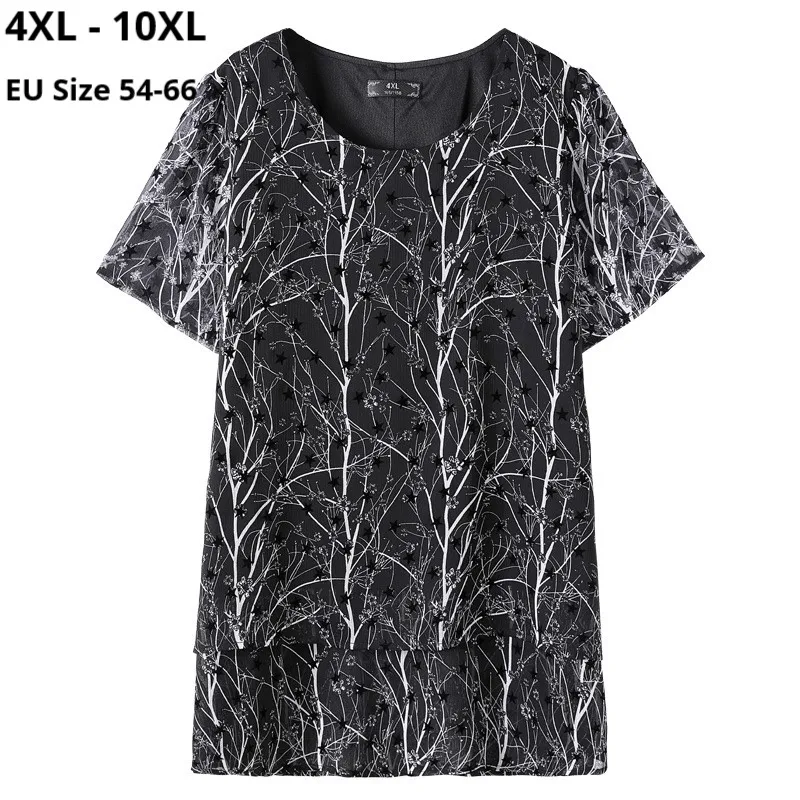 Женские летние футболки с короткими рукавами размера плюс 10XL 9XL 8XL 4XL винтажные