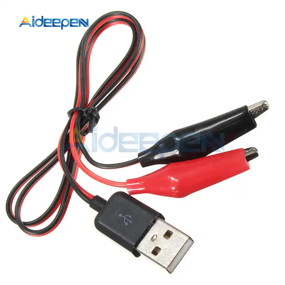 Description Picture 3 of itemAlligator Test Clips Clamp to USB Male Connector Power Supply Adapter Wire 60cm