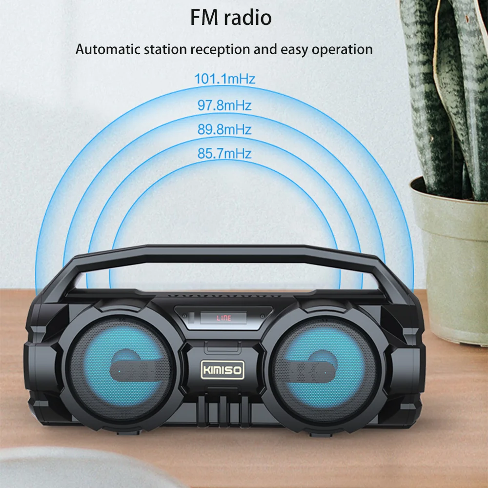Portable Bluetooth Speakers Powerful Column Home Theater Bass With Mic FM Radio TF Music Center System Wireless Stereo Subwoofer Portable Bluetooth Speaker