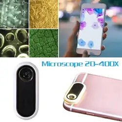 20X-400X ультратонкий микроскоп универсальный портативный мобильный телефон микроскоп увеличительная линза для Android для IOS телефона