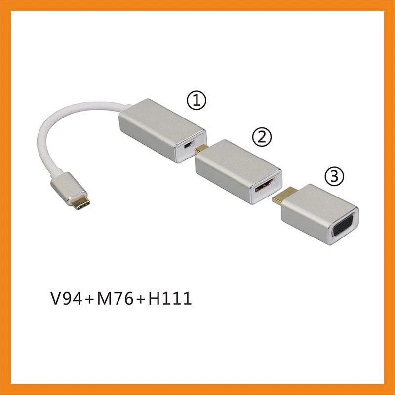 Адаптер Поддержка 4K мужчин и женщин Hdtv конвертер Кабель Vga Hdmi для Macbook Pro