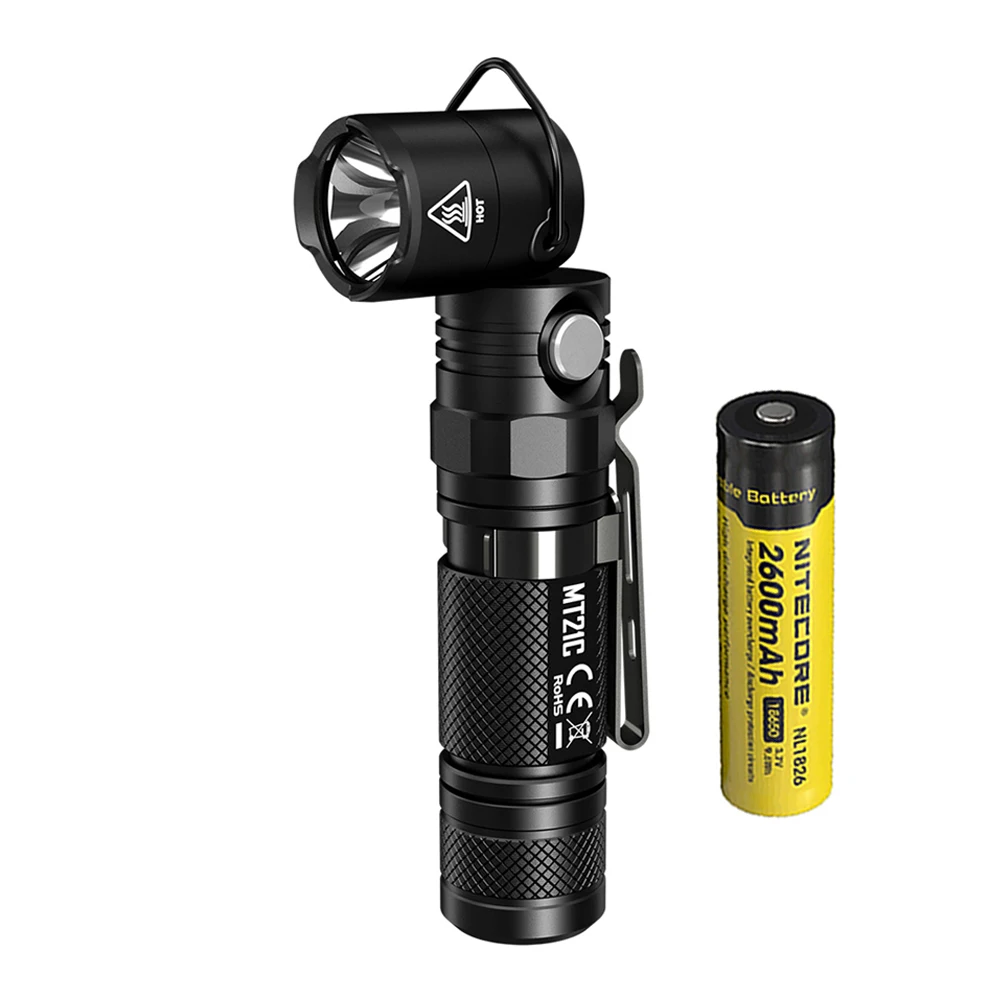 MT21C NL1826 NITECORE MT21C тактический фонарь CREE XP-L HD V6 max 1000 люмен бросок 184 м 90 градусов регулируемый, для спорта на открытом воздухе фонарь - Emitting Color: MT21C NL1826
