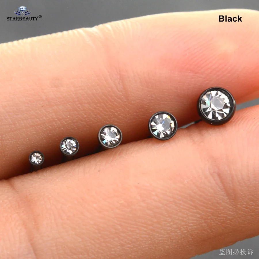 2Pcs Gem Nose Piercing Ear Piercing Set