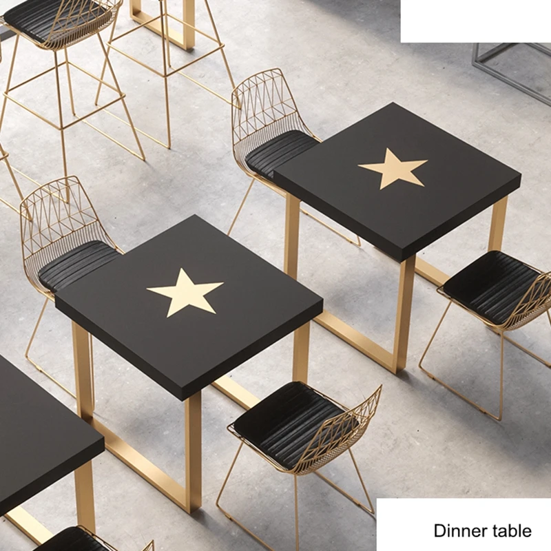 Creative Nordic Iron Metal Coffee Table Combination Table Commercial Dessert Shop Dining Fast Food Tokyo Black Gold Table Creative Nordic Iron Metal Coffee Table Combination Table Commercial Dessert Shop Dining Fast Food Tokyo Black Gold Table