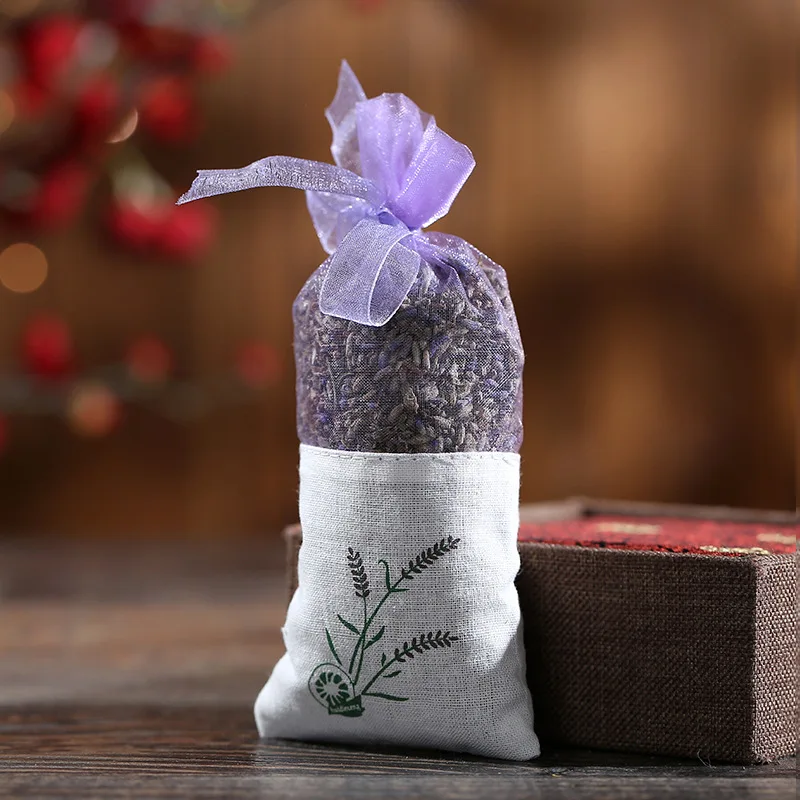 Lavender Натуральные розы Жасмин Лаванда бутон сушеное цветочное Саше Мешок Ароматерапия гардероб осушитель Саше комната автомобиля освежающий воздух - Цвет: Lavender