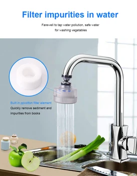 

360 Degree Rotation Kitchen Splash-proof Faucet Spout Tap Water Filter Faucets Spring Pull Out Extension Shower Water-saving Ar
