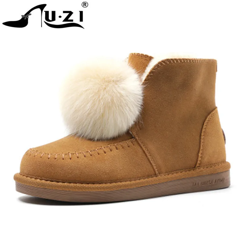 

Wholesale/Retail High Quality Women's Australia Classic Snow Boots Real Leather Natural Fur Winter Boots Brand Womens Warm Shoes