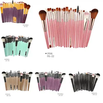 

MAANGE 22Pcs Makeup Brushes Set Eyelash Lip Eyeshadow Brush Eyebrow Blending Eyeliner Multi-color Cosmetic Brushes Tools Kit