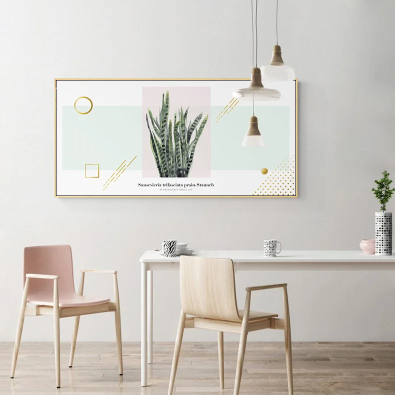 

Simple Watercolor Vase Green Plant Art Poster Wall Art Print Canvas Painting Picture Modern Home Living Room Decoration Custom