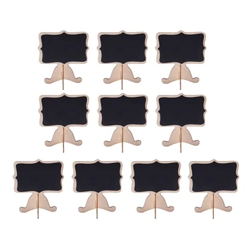 

10 Pcs Mini Wooden Small Wedding Blackboard Message Table Number Chalkboard