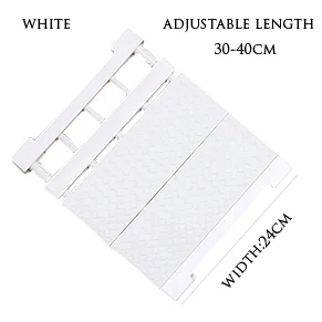 white-30-40cm Регулируемый шкаф, органайзер для хранения полка настенная кухонная стойка Экономия пространства шкаф декоративные полки для шкафа Держатели - Цвет: white-30-40cm