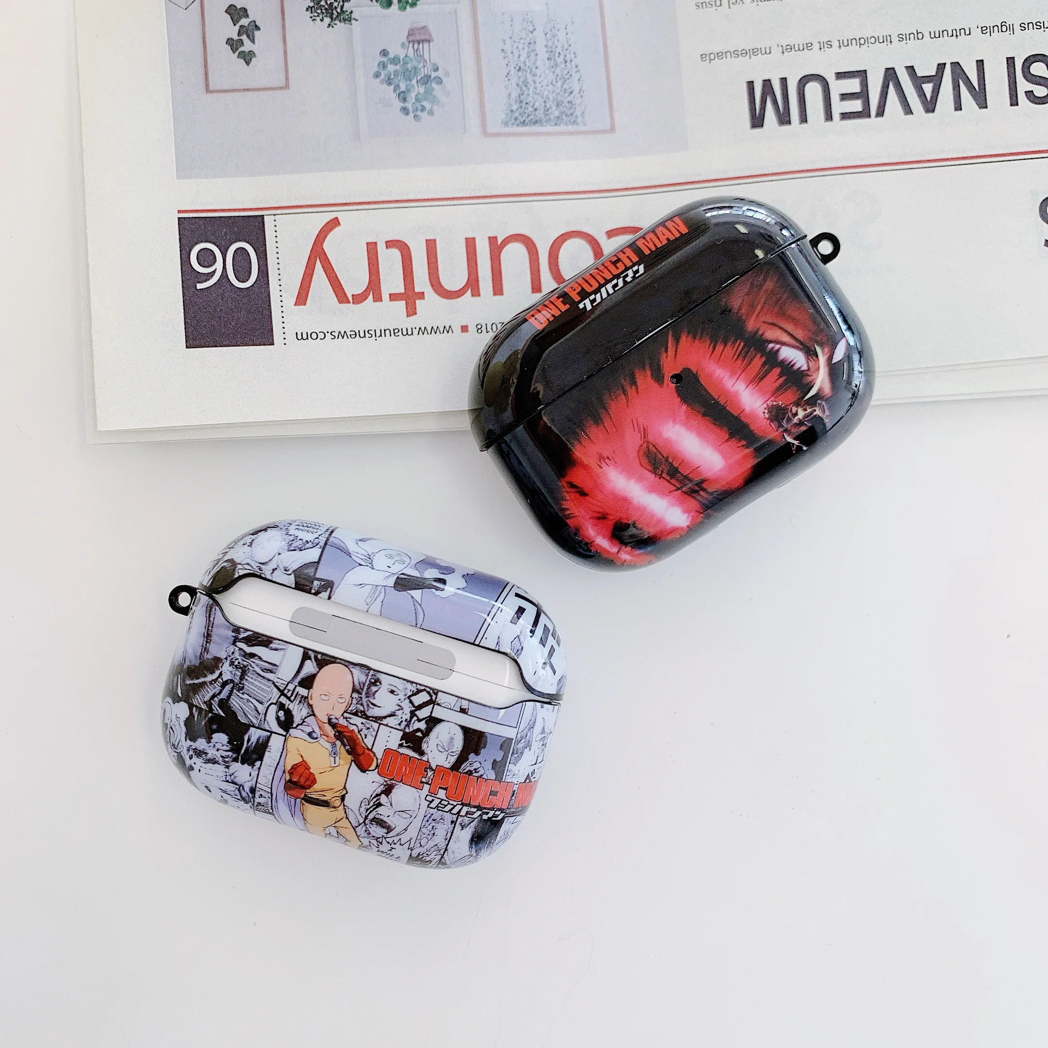 Мягкий чехол из ТПУ с рисунком One Punch Man для Apple AirPods Pro, беспроводной Чехол для наушников с Bluetooth