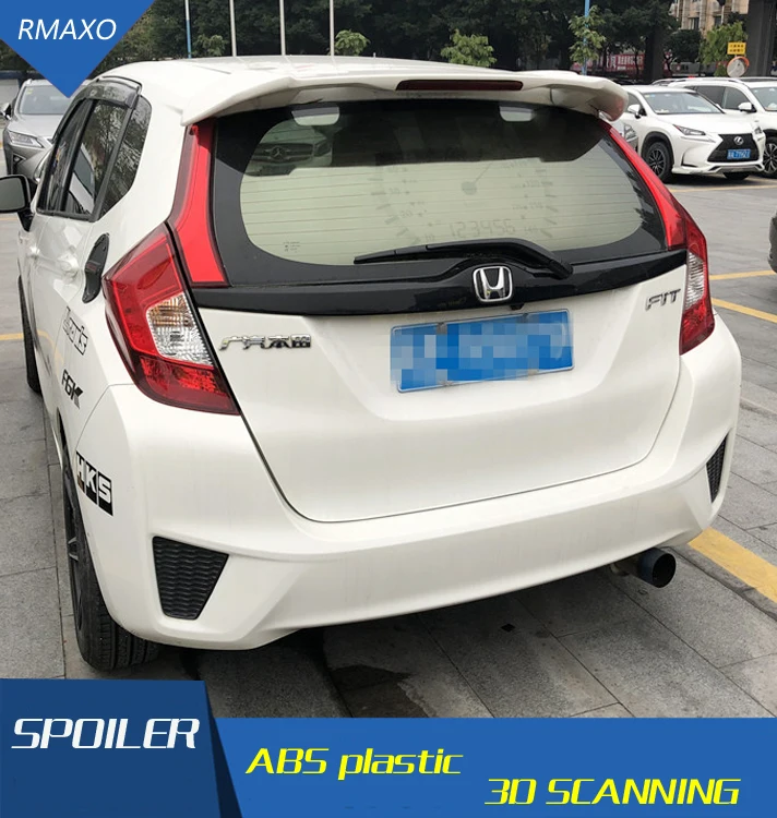 Для Honda fit jazz спойлер RSDD ABS Материал заднее крыло автомобиля Цвет задний нажмите