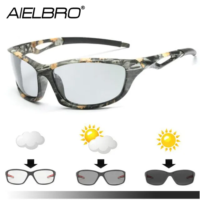 US $4.09 2020 Men Sport Photochromic Polarized Glasses Cycling Eyewear Bicycle Glass MTB Bike Bicycle Riding