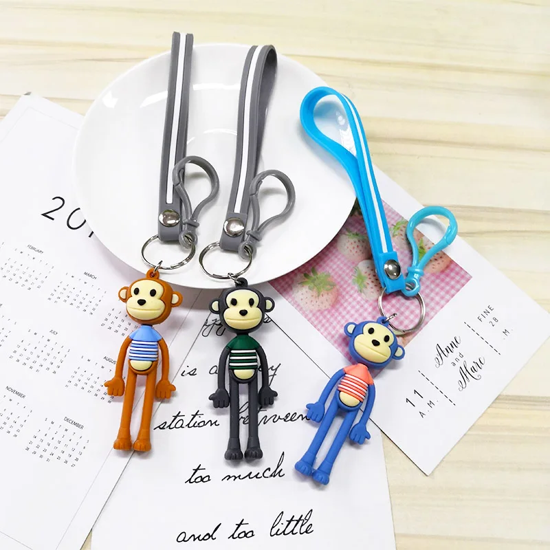 

Jewelry trend new pvc cartoon version long legs monkey doll key ring ladies bag pendant accessories