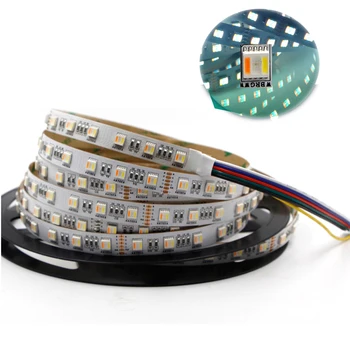 

5IN1 RGB+CCT LED Strip Light 5050 60leds/m 5 Colors in 1chip CW+RGB+WW RGBW RGBWW flexible Led Tape Light 12MM PCB 12V 24V