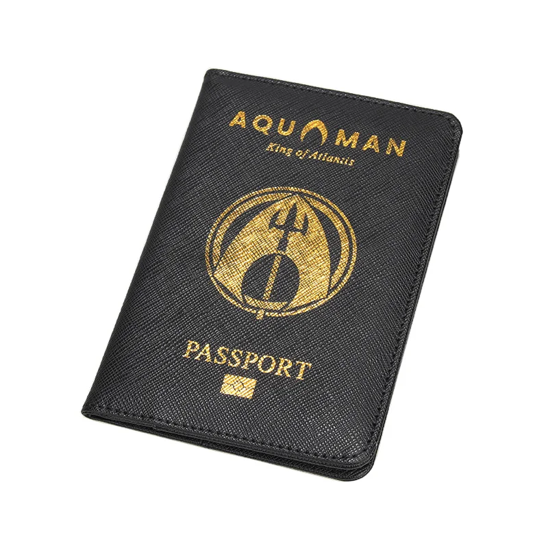Чехол для паспорта DC Aquaman Черный Модный многоцелевой с блокировкой RFID|Держатели