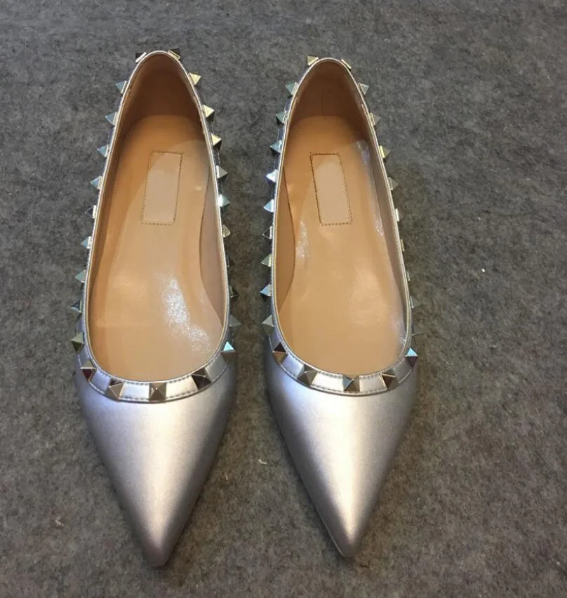 Г. Модная пикантная женская обувь на высоком каблуке с заклепками, модельные туфли кожаные свадебные туфли, размеры 34-43 сандалии на плоской подошве Litchi обувь - Цвет: 21