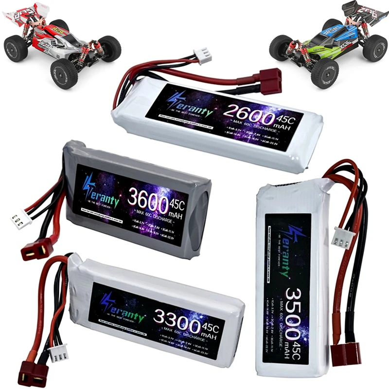 Upgrade 2600mah/3400mAh/3600mAh 2s 7.4V lipo battery For Wltoys 144001 124018 124019 12423 12428 RC Car Battery With T Plug | Игрушки и