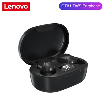 

Lenovo QT81 TWS Wireless Bluetooth Earphone With Mic AI Control Gaming Headset Stereo bass Noise Reduction 300mA BT 5.0 Earphone