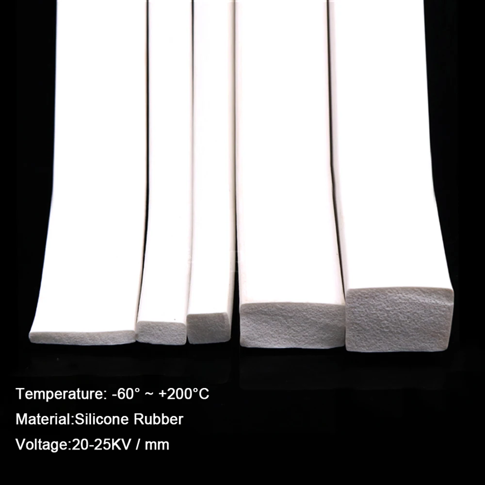 1/2/3/5 Metro Piazza Spugna Striscia Bianco Silicone Espanso Gomma Porte Guarnizione Di Windows Guarnizione Trim 5X5Mm-20X30Mm