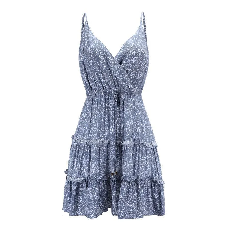 sleeveless print mini dress01