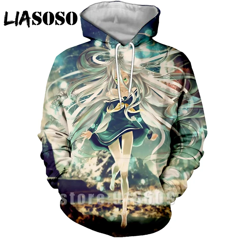 LIASOSO, аниме, 3d принт, хип-хоп, для мужчин, для покера, для женщин, без игры, без жизни, модные, Harajuku, футболки, Забавные Рубашки, homme, толстовка, пуловер - Цвет: 17