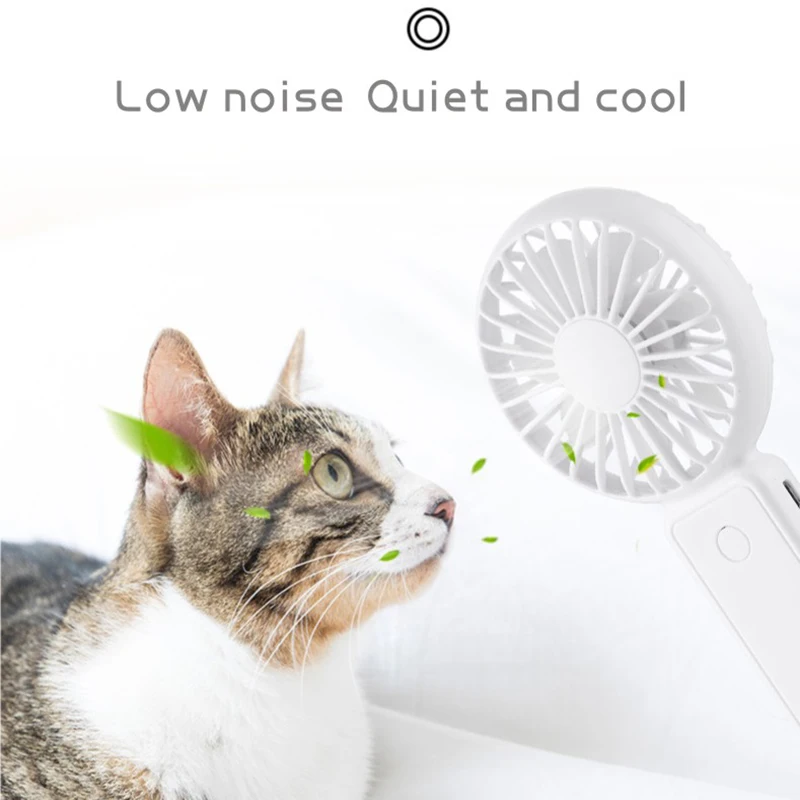 Rechargeable Usb Handheld Mini Fan Third Gear Silent Strong Wind Personal Air Cooler Portable Fans