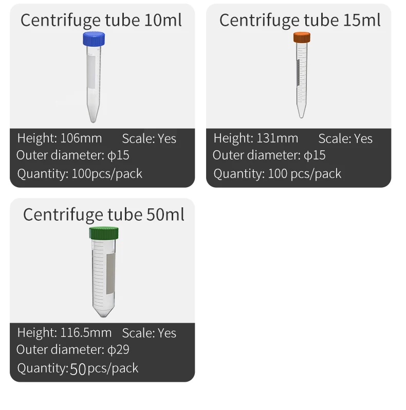 tubo pcr 50ml tubo prp tubo de