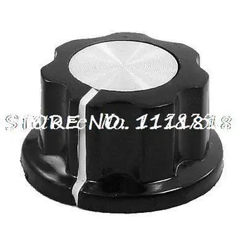 

Black Silver Tone 19mm Top Rotary Knob for 6mm Driver Shaft Potentiometer