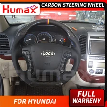 Настоящее углеродное волокно Рулевое колесо для hyundai Santa Fe автомобильный тюнинг автомобильные аксессуары индивидуальный стиль авто аксессуары Тюнинг Запчасти