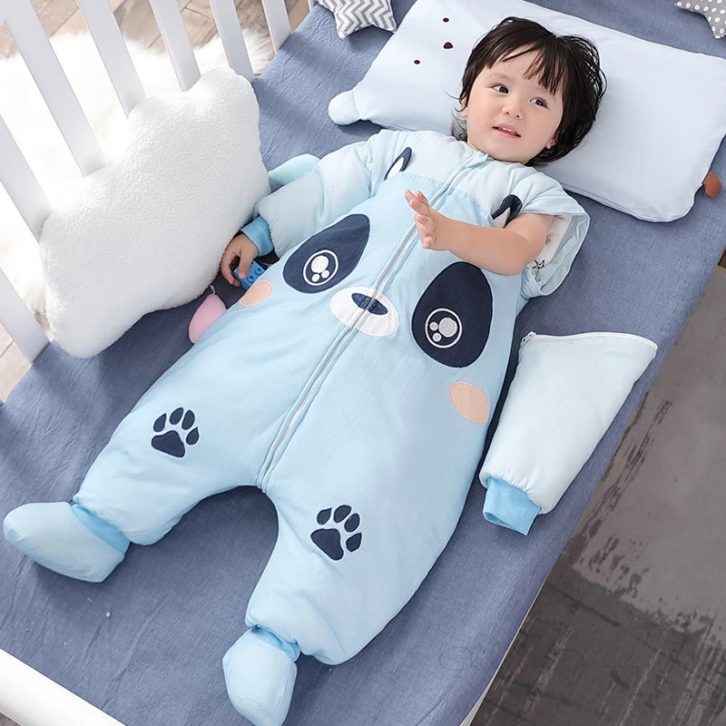 De bebé de algodón de invierno dibujos animados saco de dormir con la  pierna espesar mameluco de manga larga saco de dormir Bebé cobija vestible  ropa de cama conjunto|Bolsas de dormir| -