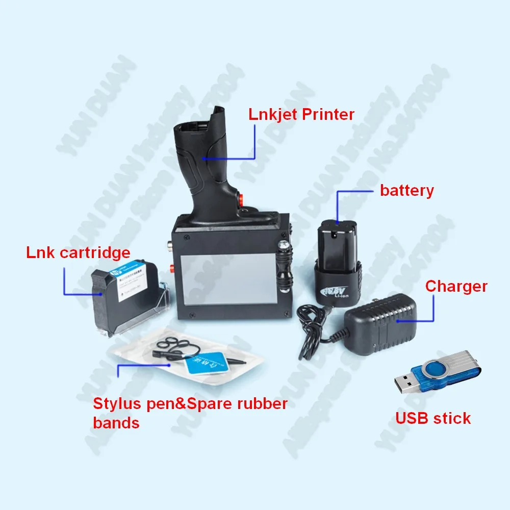 

12.7mm 25.4mm Print Height Handheld 4.3inch Touch Screen Inkjet Printer Laser Coder Label USB QR Code QR Bar Code Date Logo