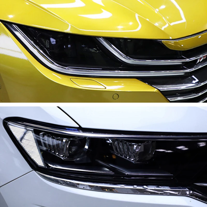 For VW Volkswagen Arteon / T-ROC 2017-2021 Black Headlight Head Light Lamp TPU Film Protector Sticker Car Styling | Автомобили и
