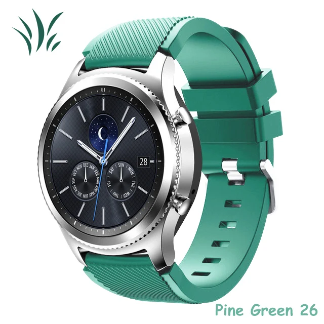 20 22 мм ремешок для часов Galaxy watch 46 мм 42 мм active 2 samsung gear S3 Frontier ремешок huawei watch GT ремешок amazfit bip 47 44 40 - Цвет ремешка: Pine Green 26