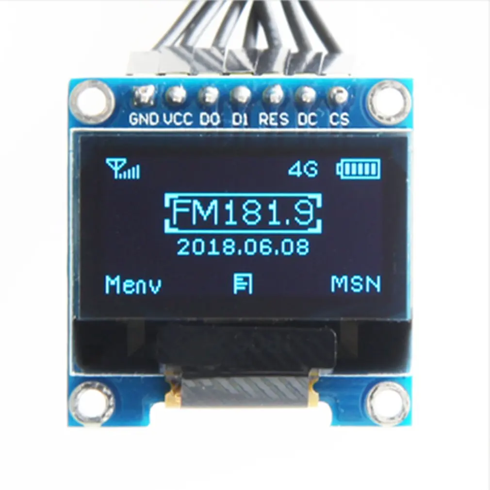 0,96 дюймов IIC Серийный белый/синий OLED дисплей модуль 128X64 IEC SSD1306 12864 плата с ЖК-экраном GND VCC SCL SDA 0,9" для Arduino