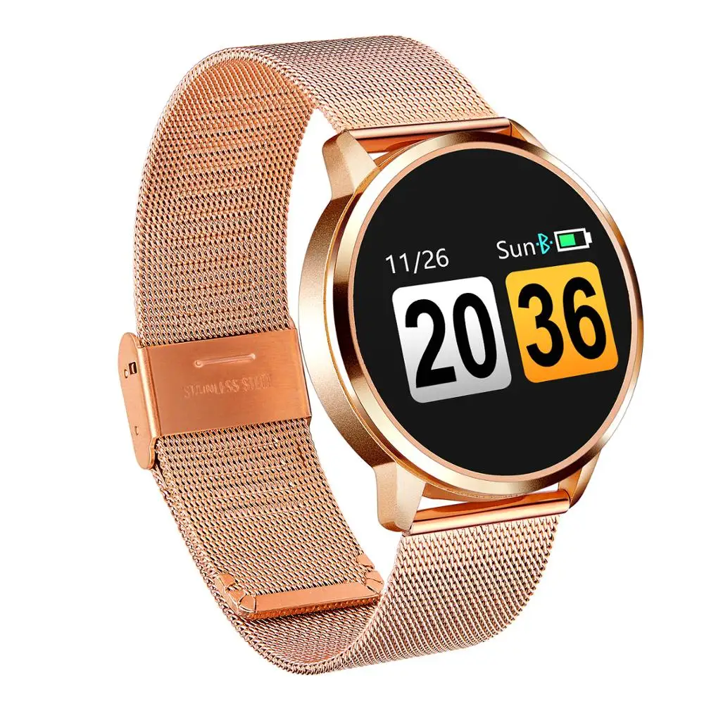 

Q8 OLED Bluetooth Smart Watch Stainless Steel Waterproof Wearable Device Smartwatch Wristwatch Men Women Fitness Tracker