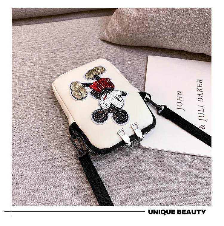 Disney shoulder bag Mickey mouse lady messenger shoulder cartoon bag female new casual messenger shoulder bag