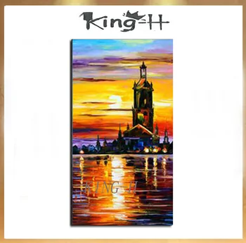 

Professional Artist Pure Hand-painted High Quality Abstract Ship Oil Painting On Canvas Abstract Boat Decorative Canvas Painting