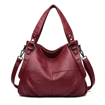 

Women's Genuine Leather Handbag Large Leather Designer Big Tote Bags for Women 2020 Luxury Shoulder Bag Famous Brand Handbags