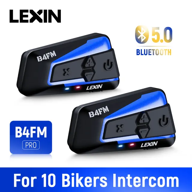 Lexin Motorcycle Bluetooth Helmet Headset Intercom 4 Riders 1600M Wireless  BT Intercomunicador Moto B4FM Intercomunicadores de casco|Helmet Headsets|  - AliExpress