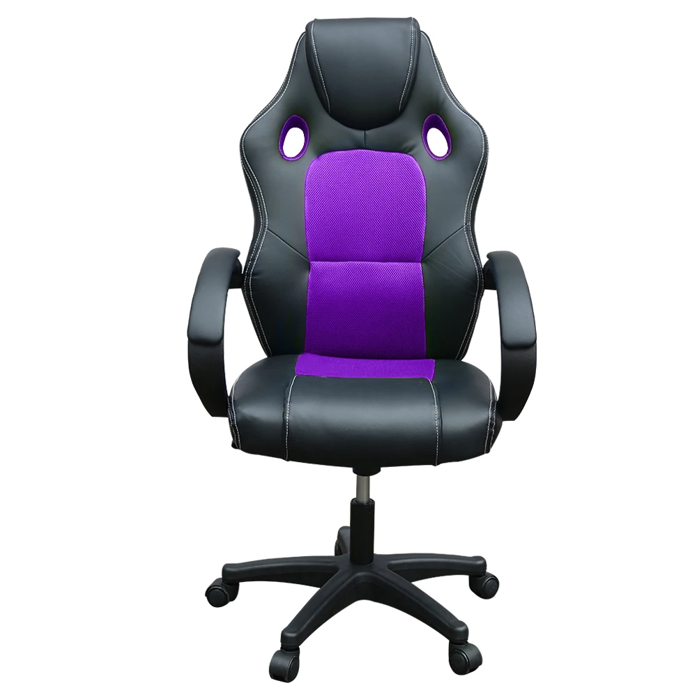 Игровое кресло с высокой спинкой из искусственной кожи, кресло для компьютера, офисное кресло - Цвет: Purple